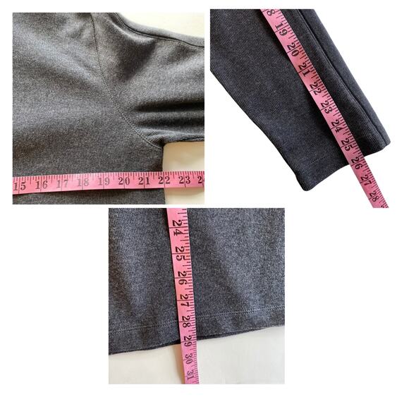 Hugo Boss Mock Neck Sweater Men L Gray Snap Collar Cotton Preppy Striped Sleeve - Picture 9 of 9